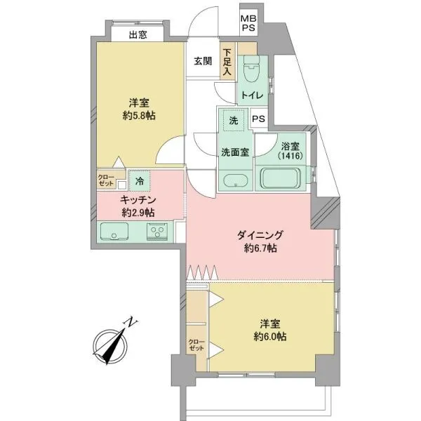 ライオンズマンション町田森野 間取図