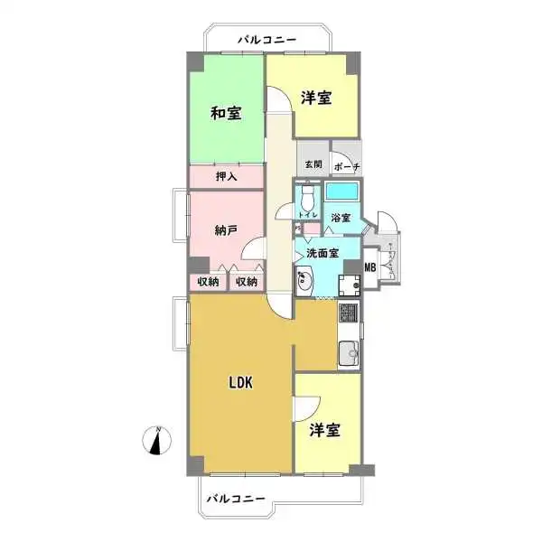 芦屋・緑（２）住宅壱参号 間取図