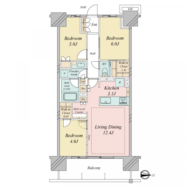猿江恩賜公園レジデンス 間取図
