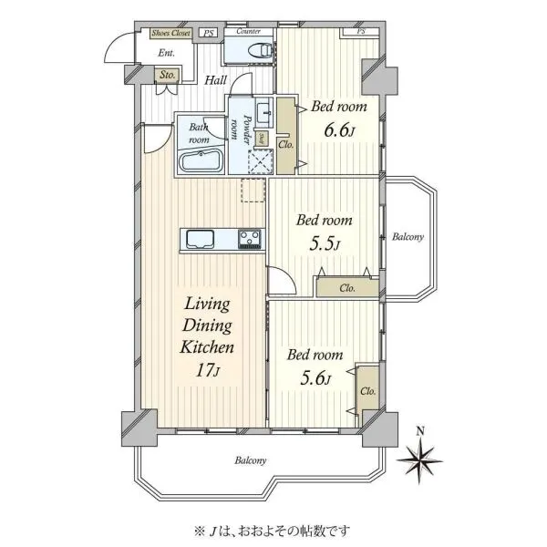 東亜パークサイドキャッスル 間取図
