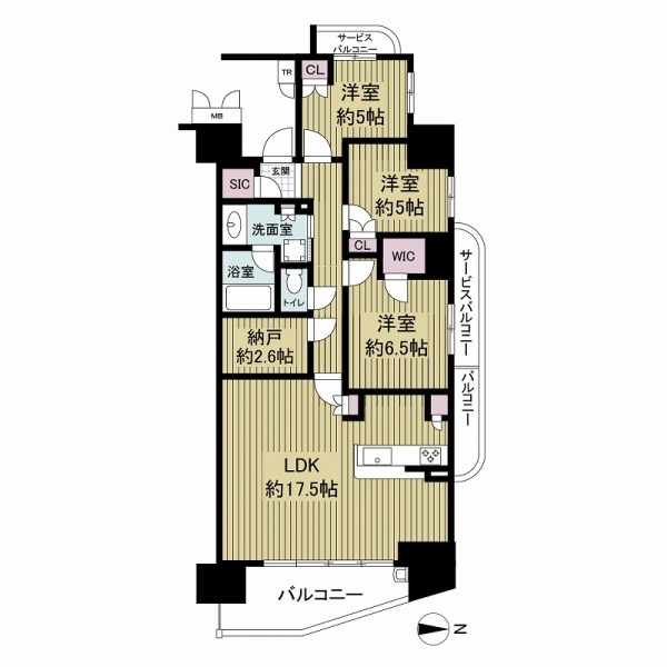 夕陽ヶ丘リバーガーデン 間取図