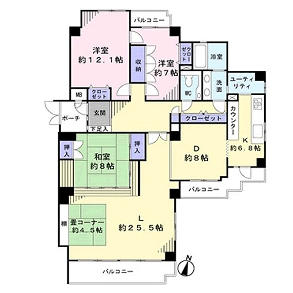 グラシオン山中 間取図