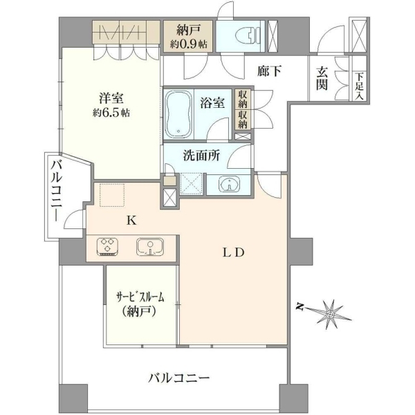 パークホームズ新宿若松町 間取図