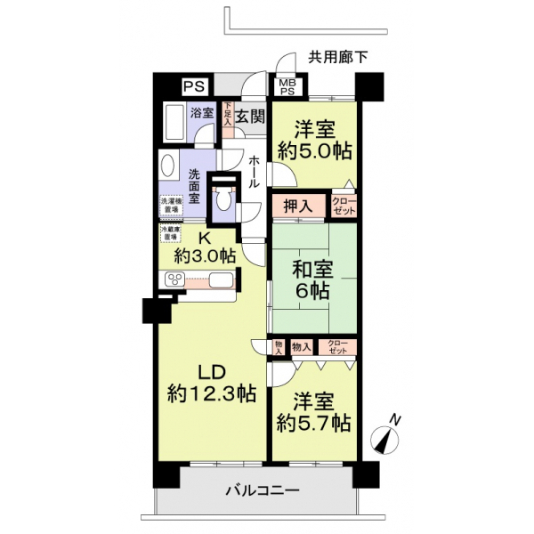 プラセシオン茶屋ケ坂公園 間取図