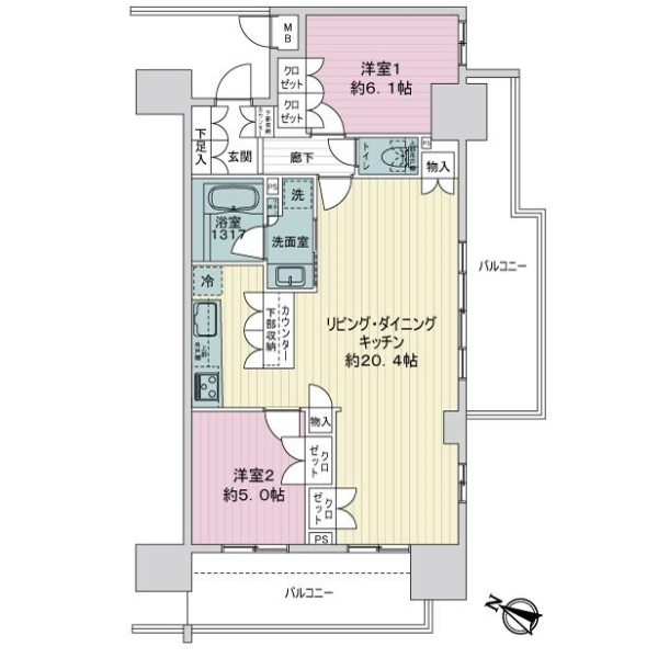 プレシス相模原 間取図