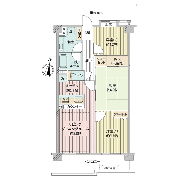 ドラゴンマンションつきみ野１番館 間取図