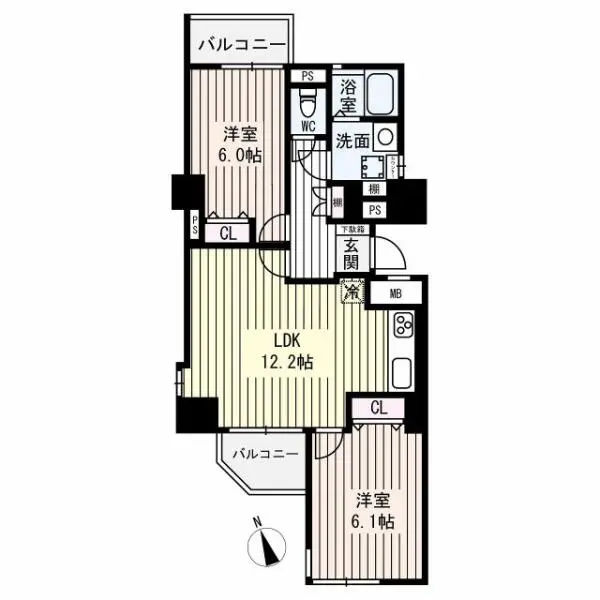中山手セントポリア 間取図