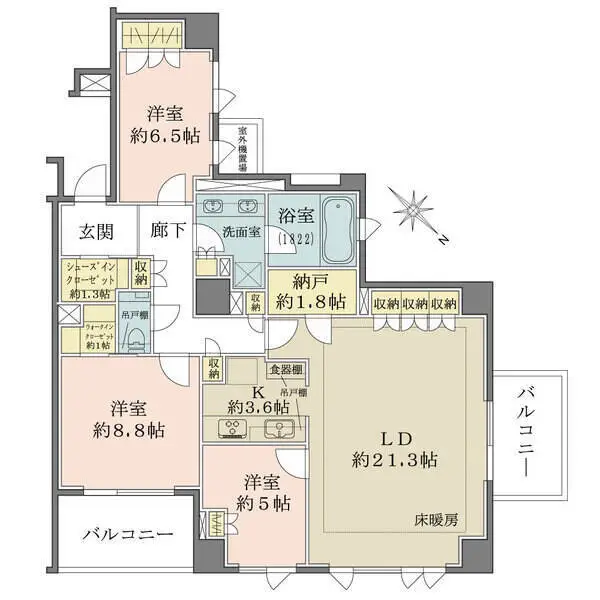 ザ・パークハウス中目黒小川坂 間取図
