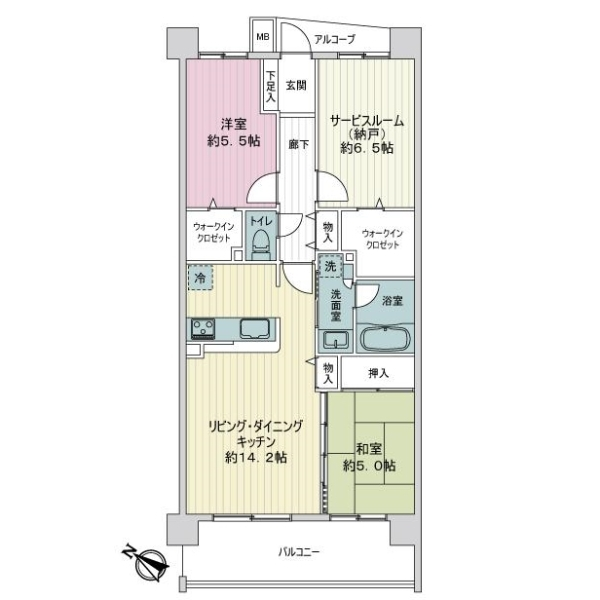 デュオ東川口エアリーヒルズ 間取図