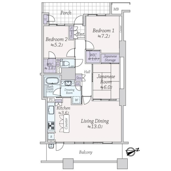 ザ・タワー＆パークス田園都市溝の口 間取図