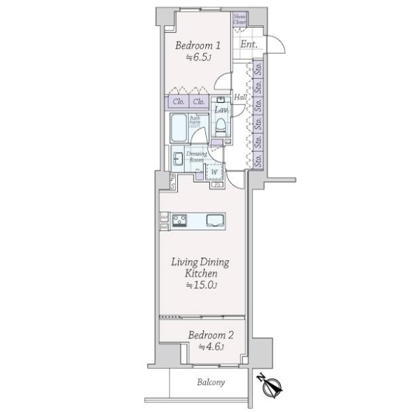 Ｂｒｉｌｌｉａ代官山プレステージ 間取図