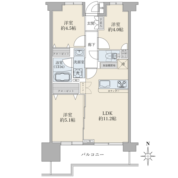 溝の口南パーク・ホームズ 間取図