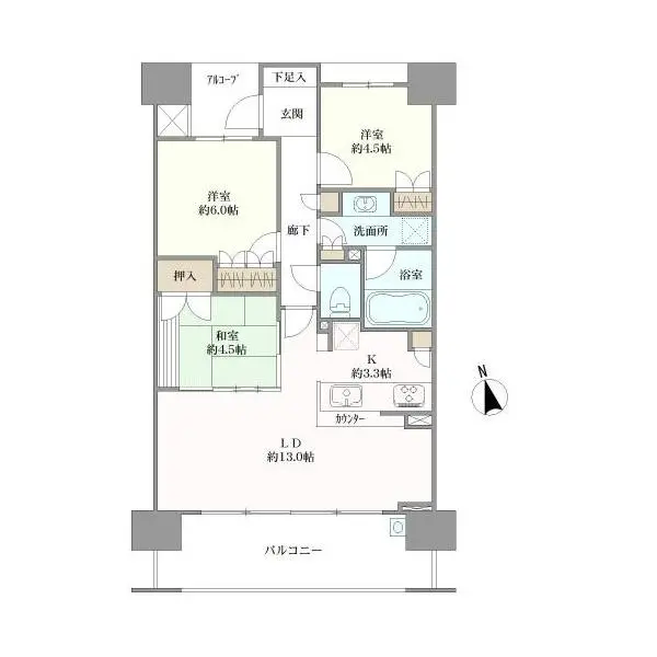 パークホームズ茨木西駅前町 間取図