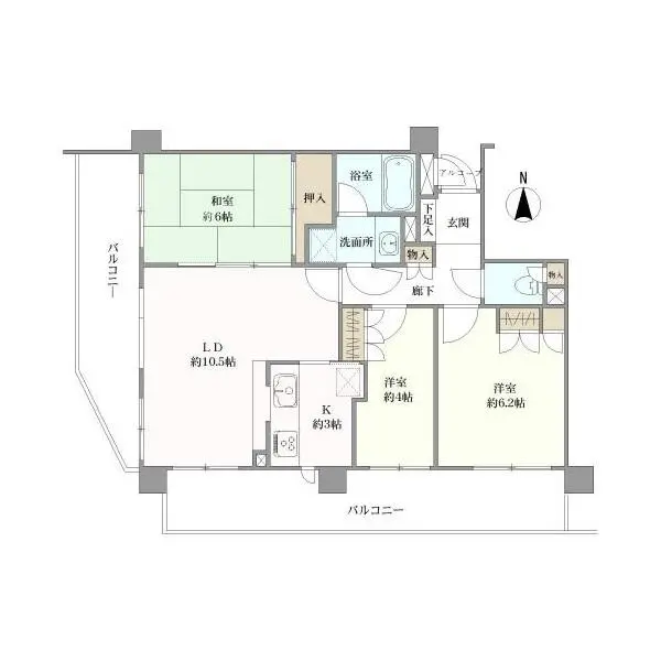 日吉南パーク・ホームズ弐番館 間取図