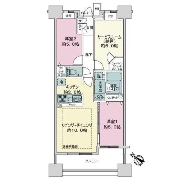 クレストシティタワーズ横浜 間取図