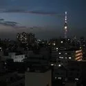 ライオンズマンション門前仲町第6 眺望：北側バルコニーから・ズームあり(撮影年月：2025年12月)