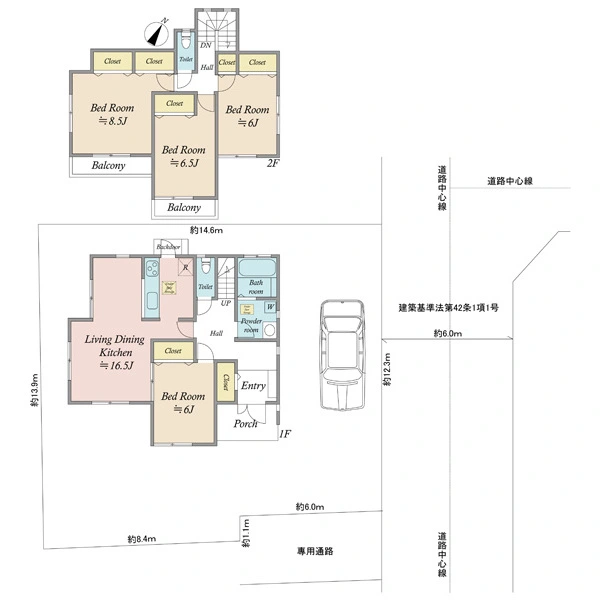 横浜市磯子区森が丘２丁目 間取図