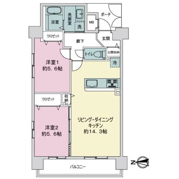 ダイアパレスエスタヴォール大山 間取図