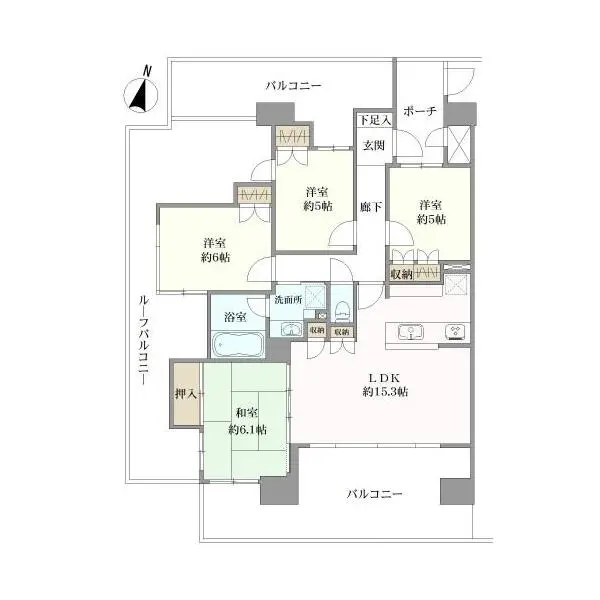 グランイーグル多摩川ＶＩ 間取図