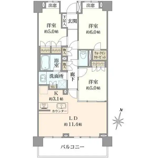 レアシス津田沼前原の丘 間取図