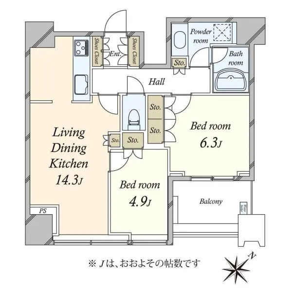 シティタワー麻布十番 間取図