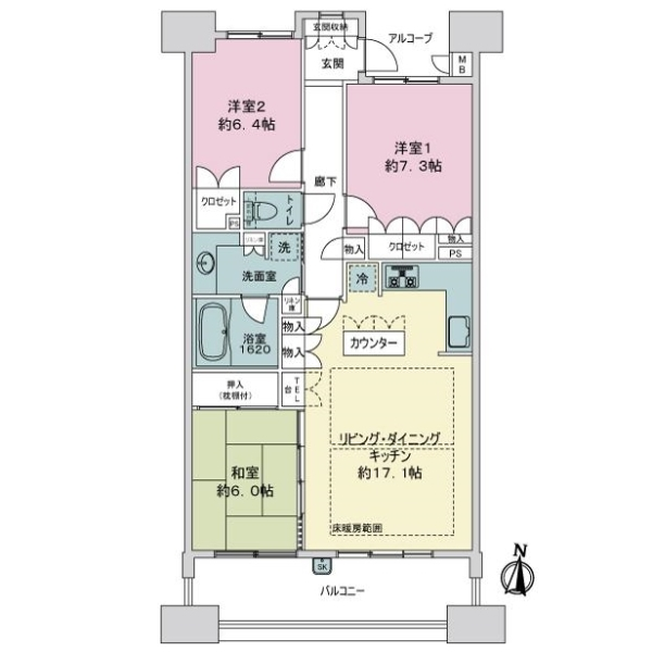 エステ・シティ船橋五番館 間取図