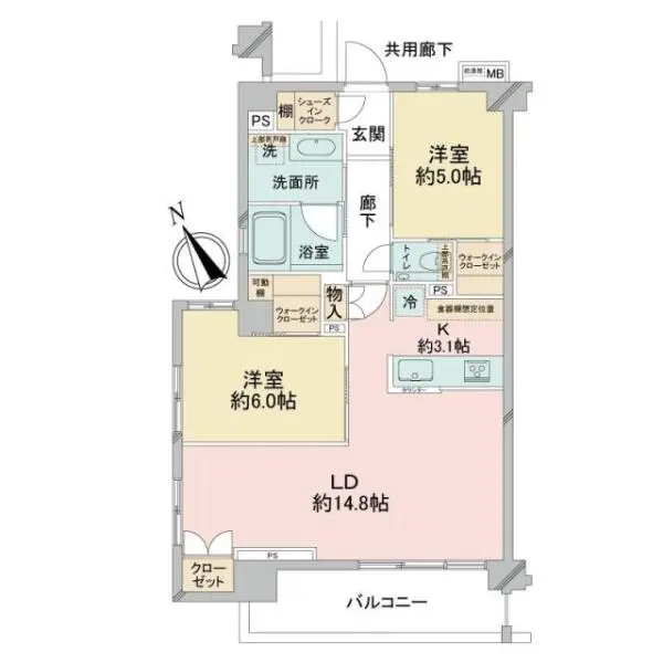 エクセレントシティ下総中山ＩＩＩプレシャスコート 間取図