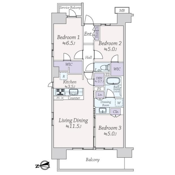 シティテラス川崎鈴木町グランドシーズンズ 間取図