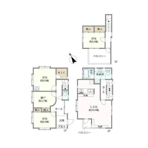 世田谷区梅丘３丁目 間取図