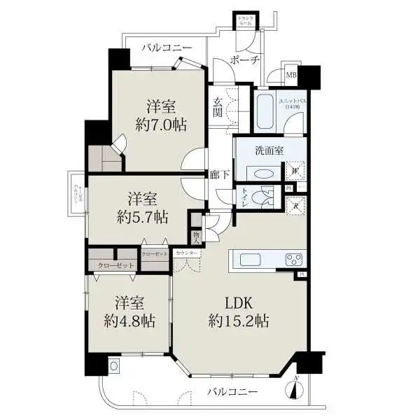 メロディーハイム守口プログレージュ 間取図