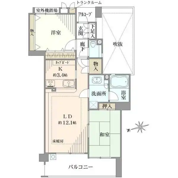 Ｆステージ北野 間取図