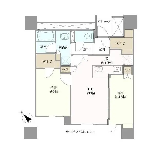 シエリアタワー中之島 間取図