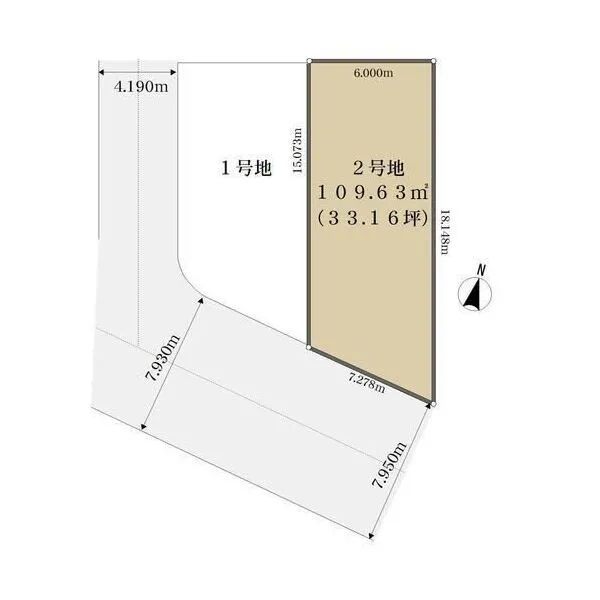 高槻市東上牧２丁目 区画図