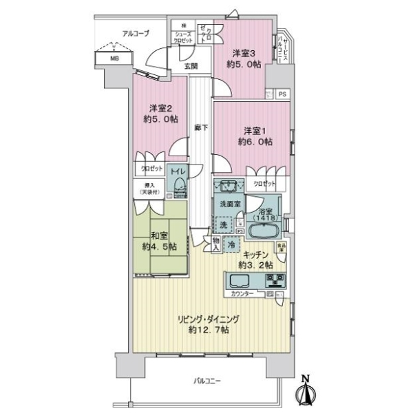 シャリエ金町 間取図