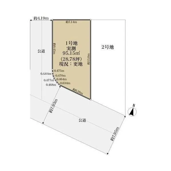 高槻市東上牧２丁目 区画図