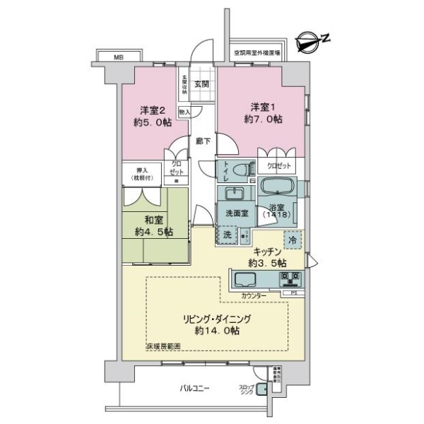 ライオンズ須磨離宮公園 間取図