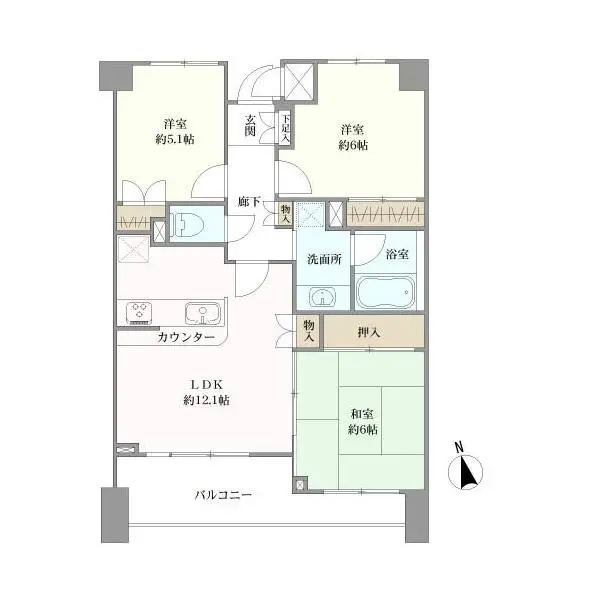 クルール新百合ヶ丘 間取図