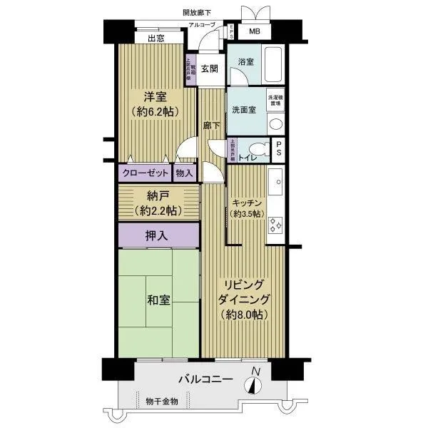 はなみずき通り北参番館 間取図