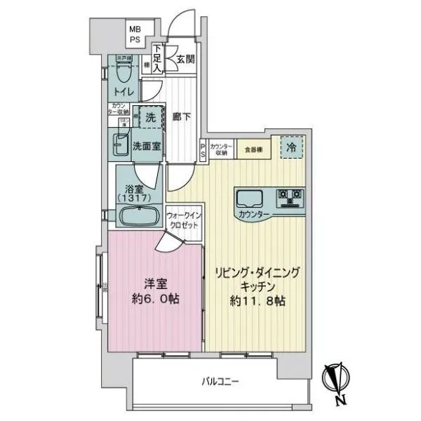 ライオンズグローベル浅草雷門 間取図