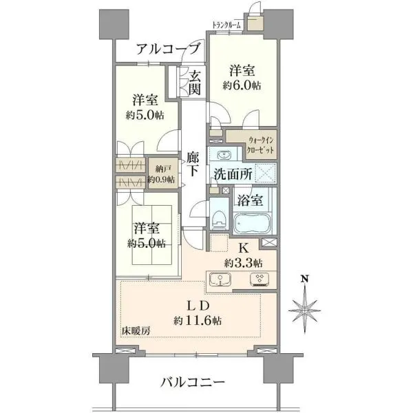 プラウド府中マークス 間取図