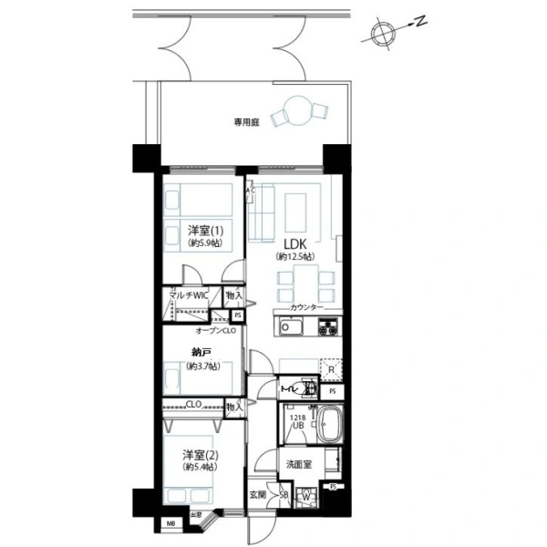 朝日シティパリオ高井戸 間取図