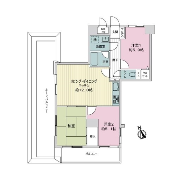 ライオンズプラザ川口本町 間取図