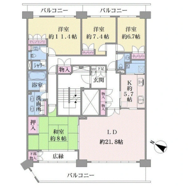 上星川ガーデンコート 間取図
