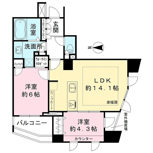 シティハウス代々木 間取図