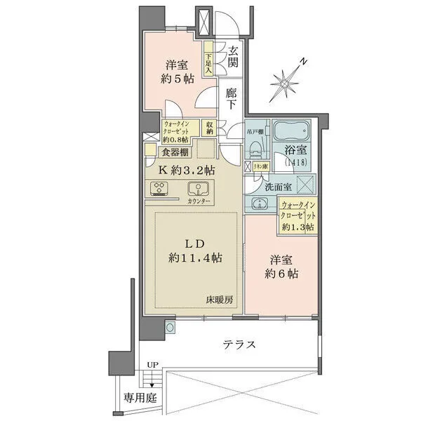 ザ・パークハウス東雪谷 間取図