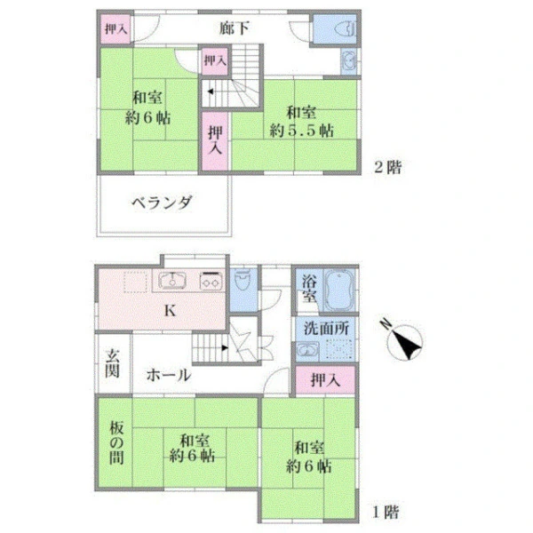 横浜市鶴見区市場西中町 間取図