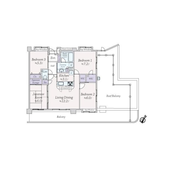 モナーク多摩永山壱番館 間取図