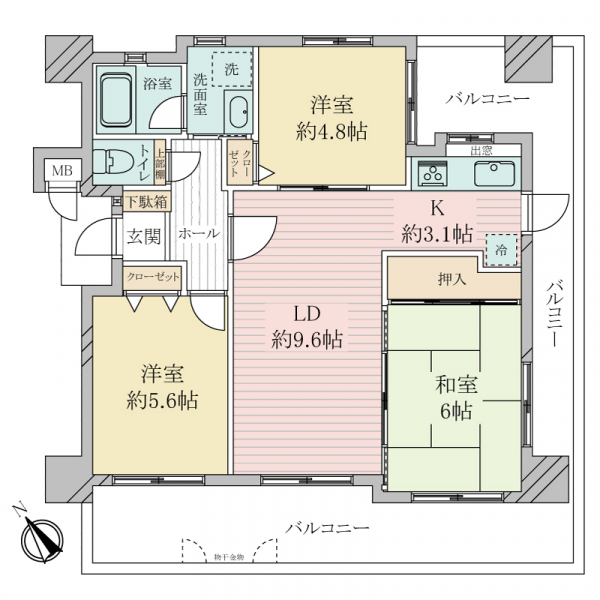 ワコーレシティオ兵庫 間取図