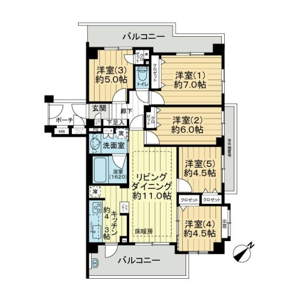 モンレーヴ府中南 間取図