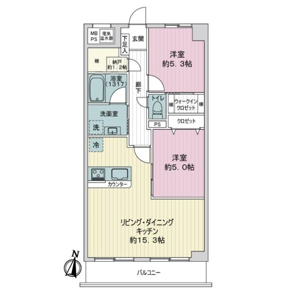 ライオンズマンション二俣川 間取図